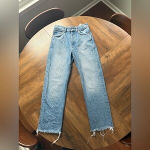 Zara Sky Blue Straight Leg Jeans